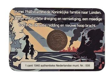 Nederland. Wilhelmina. 1 Cent 1940 (Zonder minimumprijs)