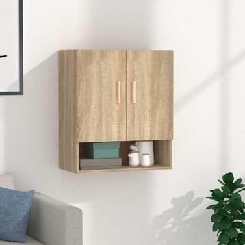 vidaXL Wandkast 60x31x70 cm bewerkt hout sonoma eikenkleurig, Verzenden, Nieuw