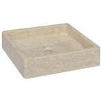 vidaXL Gootsteen 40x40x10 cm marmer crèmekleurig, Doe-het-zelf en Bouw, Sanitair, Verzenden, Nieuw