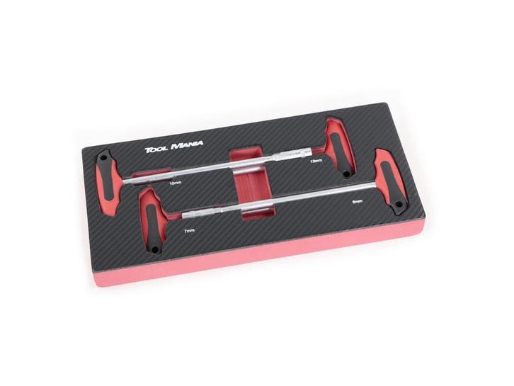 TM 4 Delige T-Greep Dopsleutel foam carbon look inlay, Auto diversen, Autogereedschap, Verzenden
