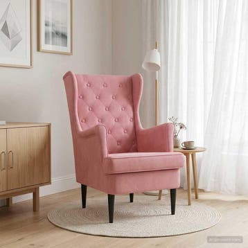 vidaXL Fauteuil Roze Fluweel, Verzenden, Nieuw