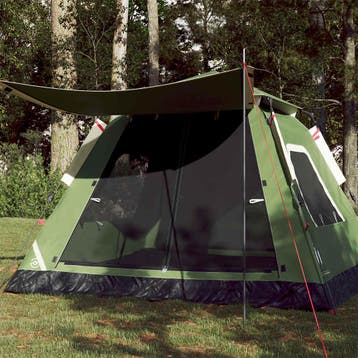 vidaXL Koepeltent 5-persoons snelontgrendeling groen, Caravans en Kamperen, Verzenden, Nieuw