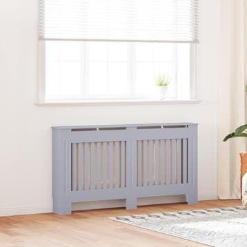 vidaXL Radiator Cover 2 st Grijs 152 x 19 x 81,5 cm Bewerkt, Verzenden