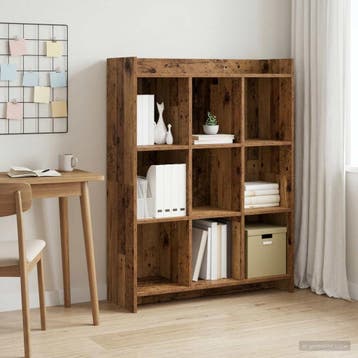 vidaXL Boekenkast Oud hout 87,5 x 30 x 111 cm Bewerkt hout, Huis en Inrichting, Kasten | Boekenkasten, Verzenden, Nieuw