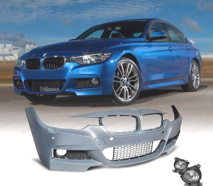 PARE CHOCS FRONTAL BMW F30 F31 LOOK M + PHARES ANTIBROUILLAR, Autos : Pièces & Accessoires, Carrosserie & Tôlerie, Envoi