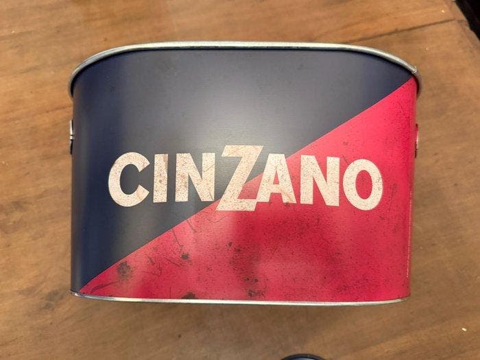 cinzano - Wijnkoeler - Messing - Ijsemmer en onderzetters, Antiquités & Art, Antiquités | Assiettes décoratives & Carrelages