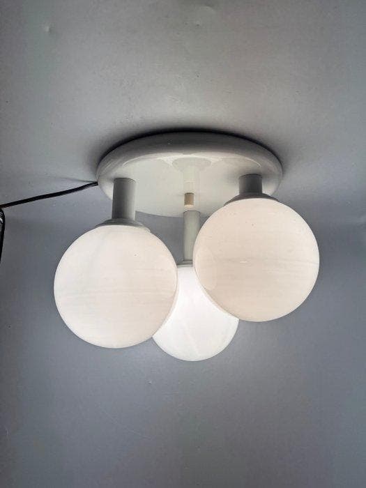 Plafondlamp - Glas, Metaal - Space ace plafondlamp, Antiek en Kunst, Curiosa en Brocante