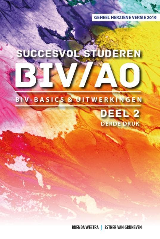 BIV Basics & Uitwerkingen / Succesvol Studeren voor BIV/AO /, Livres, Économie, Management & Marketing, Envoi
