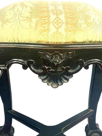 Kruk - Hout - met bekleed zitvlak