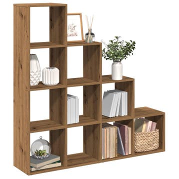 vidaXL Kamerscherm / boekenkast 131,5x29x131,5 cm hout, Verzenden, Nieuw