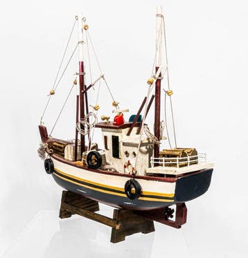 Modelschip - (Kutter) 29cm lang - Gedetailleerd handgemaakt