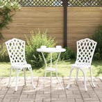 vidaXL Tuinstoel 2 pcs Wit 39 x 40 x 87cm Aluminium, Verzenden, Nieuw