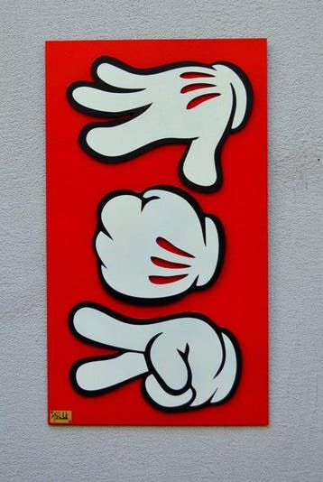Marcin Pawlik - Rock, Paper, Scissors Mickey 3D Pop-art