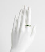 Ring - 14 karaat Geel goud - 0.76ct. tw. Smaragd - Diamant