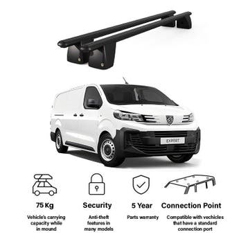 Set 2 aluminium dakdragers Fiat Scudo 2016+ zwart, Ophalen of Verzenden, Nieuw