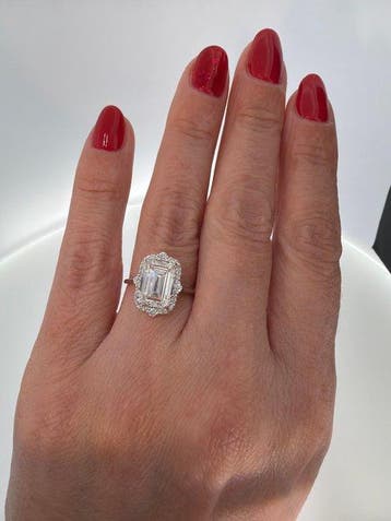 Sans prix de réserve - Bague Platine Diamant (Cultivé en