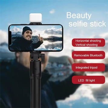 Intrekbare Selfie Stick - Smartphone Vlog Tripod Statief, Verzenden