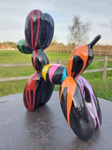 Beeld, street Art balloon dog - 28 cm - polyresin