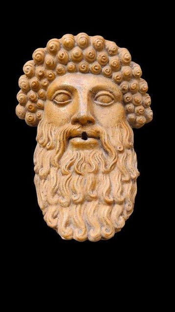 sculptuur, Fontana Poseidone - 35 cm - Gegoten steen