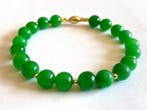 18 karaat (750) goud - groene jadeiet uit Birma - Armband