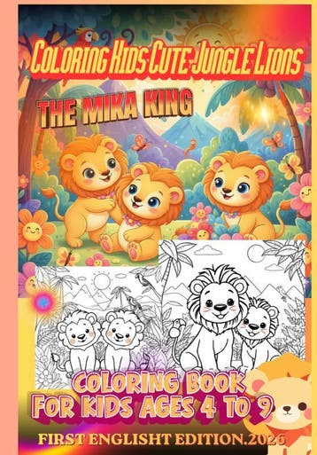 Coloring Kids Cute Jungle Lions - The Mika King - Coloring B, Livres, Verzenden, The Mika King