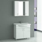 Endo 100 cm Hoogglans wit Badmeubelset : Kast + Wastafel +, Ophalen of Verzenden, Nieuw