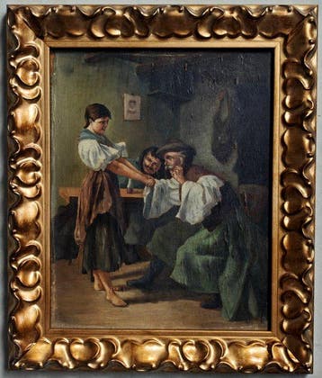École européenne (XIX) - La plaisanterie à l’auberge - NO