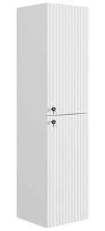 Badkamerkast Saros 35 x 32  x 140 cm - Hoogglans Wit, Verzenden