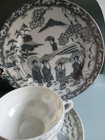 Fukagawa Seiji Arita - Set theekopjes (6) - Zacht porcelein, Antiek en Kunst