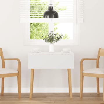 vidaXL Eettafel massief hout naturel rubber, Huis en Inrichting, Verzenden, Nieuw