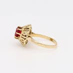 Ring - 18 karaat Geel goud - Robijn, Nieuw