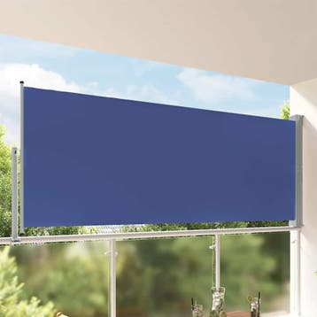 vidaXL Tuinscherm uittrekbaar 140x300 cm blauw, Verzenden, Nieuw