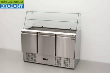 HCB inox Saladette Etabli réfrigéré 3 portes 1/1 GN avec, Verzenden, Nieuw in verpakking