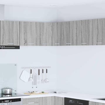 vidaXL Hangkast Grijs Sonoma en Wit 57 x 57 x 40 cm Bewerkt, Verzenden