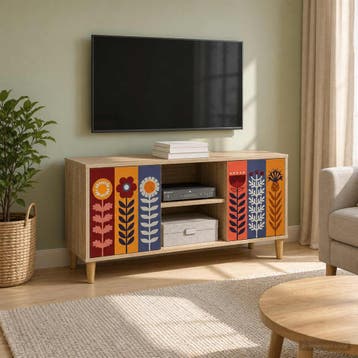 vidaXL Tv-meubel ESSEN 102 x 33 x 50 cm Sonoma Bewerkt hout, Verzenden
