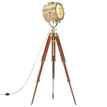 vidaXL Vloerlamp driepoot 165 cm massief mangohout, Verzenden
