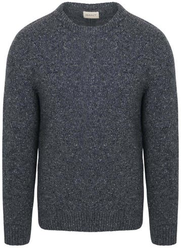 Gant Pullover Wool Blend Antraciet maat Maat 52/54 (L) Heren, Vêtements | Hommes, Verzenden