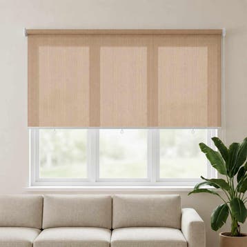 vidaXL Rolgordijn voor buiten 125(B)x140(H) cm beige, Huis en Inrichting, Verzenden, Nieuw