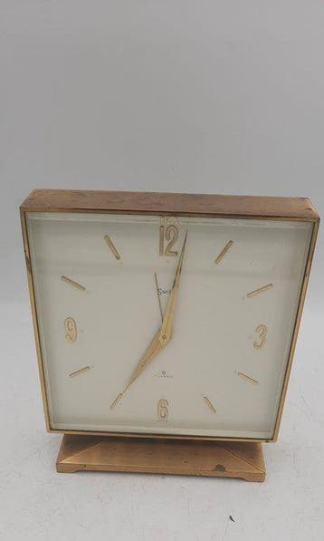 Tafelklok - Swiza - Vintage Messing - 1960-1970 - Zwitserse
