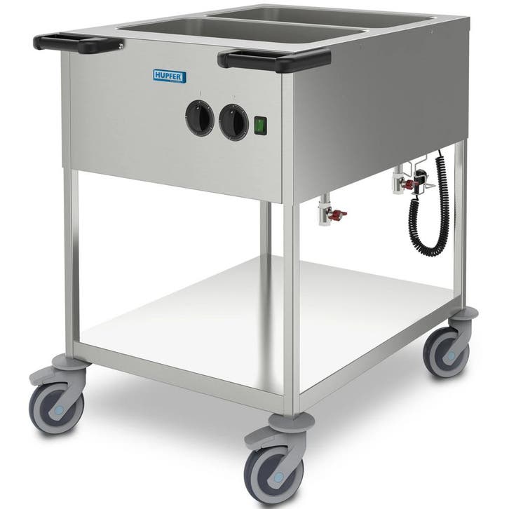 Bain-Marie Wagen | Elektrisch | 2x 1/1 GN |  90°C | 1.4kW, Articles professionnels, Horeca | Équipement de cuisine, Envoi