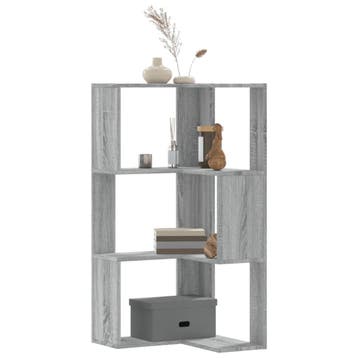 vidaXL Boekenkast 3-laags hoek 50x50x102 cm bewerkt hout, Verzenden