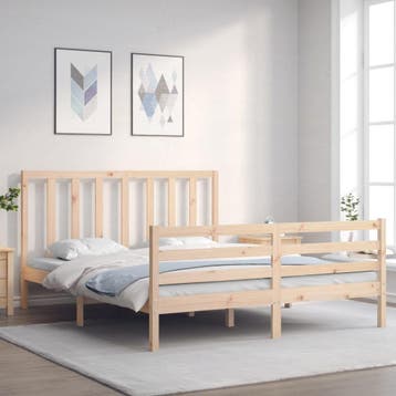vidaXL Bedframe zonder matras massief grenenhout 160x200 cm, Verzenden