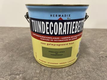 Veiling - 2x Hermadix tuindecoratiebeits 2,5L Primavera Verd, Bricolage & Construction, Peinture, Vernis & Laque