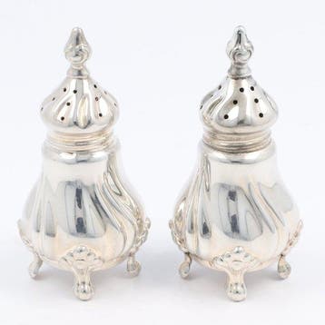 Emil Hermann - Peper- en zoutstel (2) - .925 zilver, Antiek en Kunst