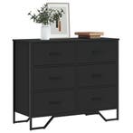 vidaXL Ladekast 91x35,5x74,5 cm bewerkt hout zwart, Verzenden