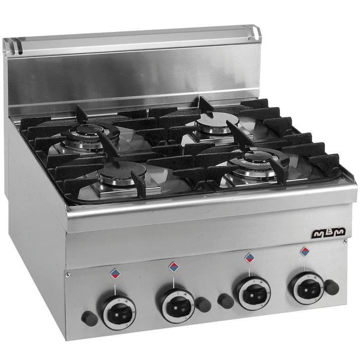 Fornuis | MINIMA 600 | Gas | 4 Branders (2x 2.7kW + 2x, Articles professionnels, Horeca | Équipement de cuisine, Envoi
