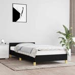 Bedframe 100x200 zwart | Retour deal | Weg is weg!, 100 cm, Eenpersoons, Verzenden, Zwart