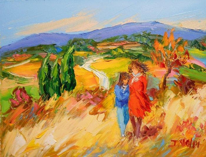 Jacques Volpi (1948) - Vent dAutomne, Antiquités & Art, Art | Peinture | Classique