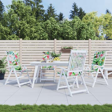 vidaXL Stoelkussens 4 st hoge rug stof meerkleurig, Verzenden, Nieuw
