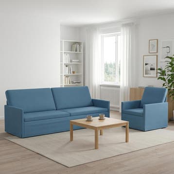 vidaXL bank / zetelstel 2 pcs Blauw Corduroy stof, Verzenden, Nieuw